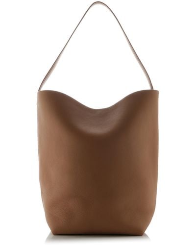 The Row Large Park N/s Leather Tote Bag - Brown