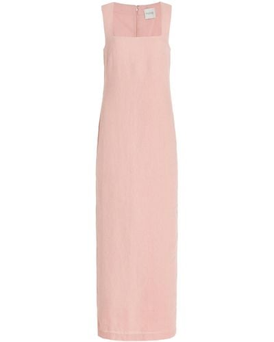 Posse Exclusive Alice Linen Midi Dress - Pink