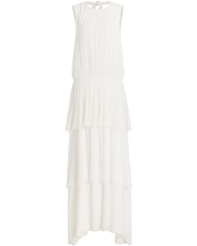 Albus Lumen Cloud Layered Silk Chiffon Gown - White