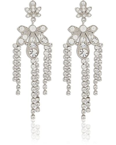 Rabanne Glass Crystal-embellished Chandelier Earrings - White