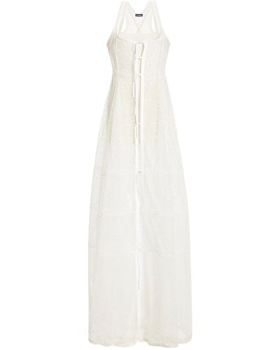 Jacquemus Dentelle Lace Maxi Dress - White