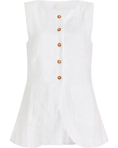 Posse Exclusive Emma Linen Vest - White