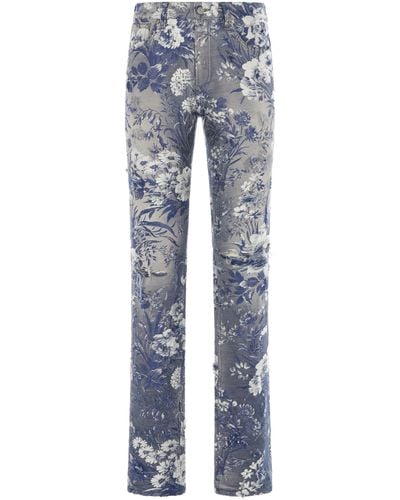 Ralph Lauren 160 Slim Floral Jacquard Jeans - Blue