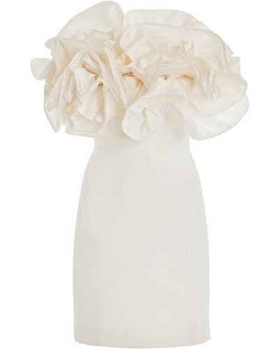 Carolina Herrera Ruffled Mini Dress - White