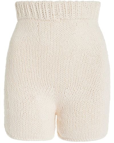 Nia Thomas Paulo Knit-cotton Shorts - Natural