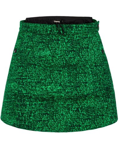 Moncler Genius 1 Moncler Jw Anderson Quilted Cotton Mini Skirt - Green