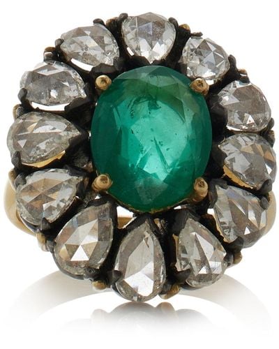 Amrapali One-of-a-kind Rajasthan Emerald, Diamond Ring - Green