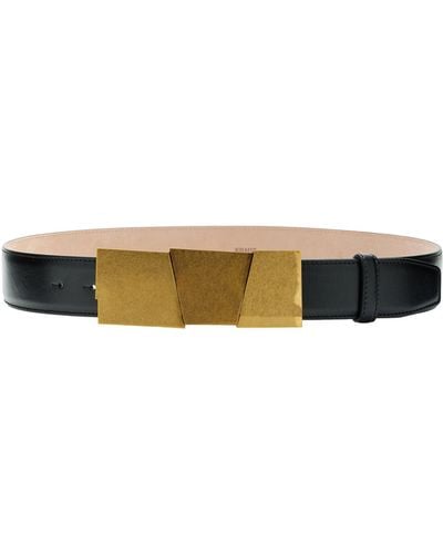 Khaite The Medium Axel Leather Belt - Metallic