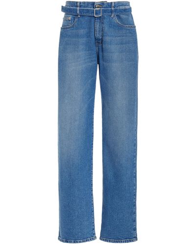 Proenza Schouler Ellsworth Stretch Low-rise Straight-leg Jeans - Blue