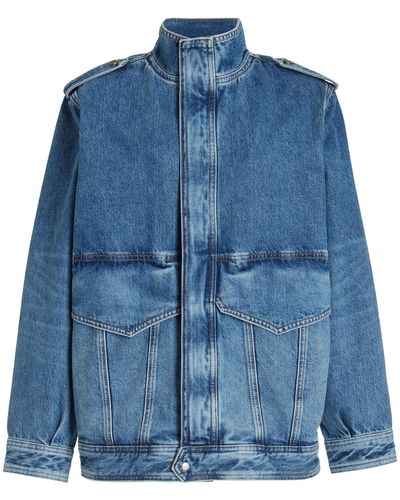 FRAME Oversized Denim Jacket - Blue