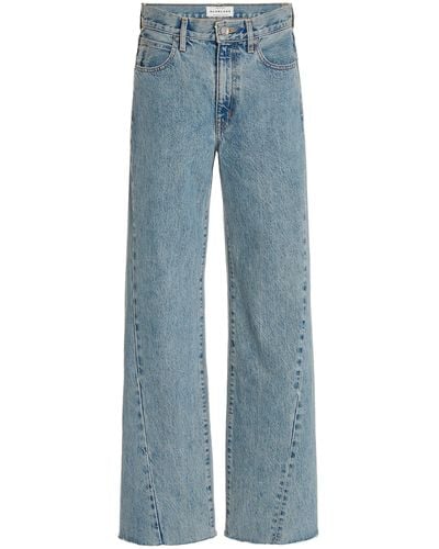 SLVRLAKE Denim Grace Twisted Seam Wide-leg Jeans - Blue