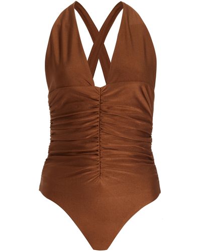 JADE Swim Capri One-piece Swimsuit - Brown