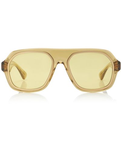 Bottega Veneta Aviator-frame Acetate Sunglasses - Natural