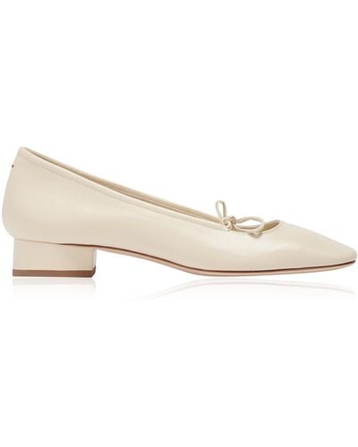 Aeyde Darya Leather Ballet Flats - Natural