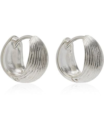 Sophie Buhai Sterling Silver Reversible Hoop Earrings - Metallic