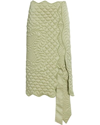 Moncler Genius 1 Moncler Jw Anderson Exclusive Gonna Quilted Midi Skirt - Green