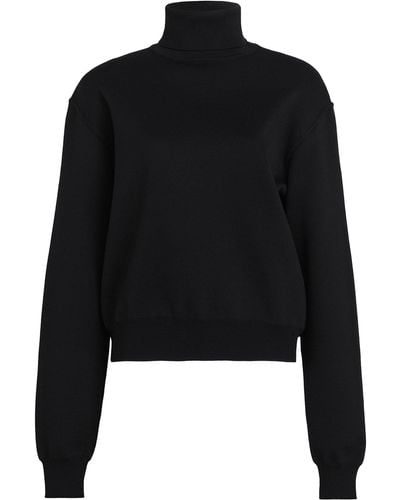 Alaïa Oversized Wool-blend Turtleneck Sweater - Black