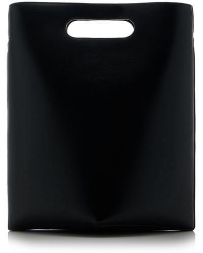 Alaïa Folded Leather Tote Bag - Black