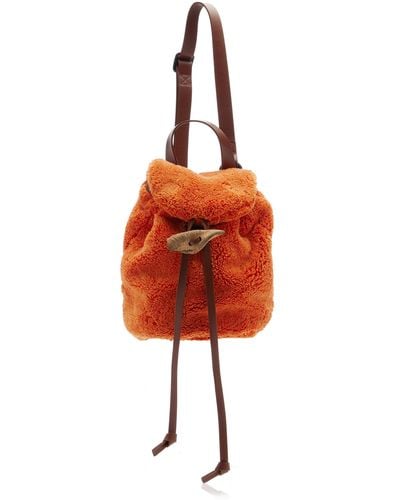 Acne Studios Fleece Backpack - Orange