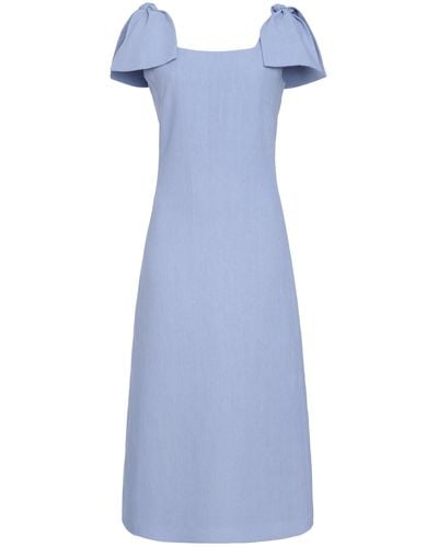 Chloé Linen Canvas Maxi Dress - Blue