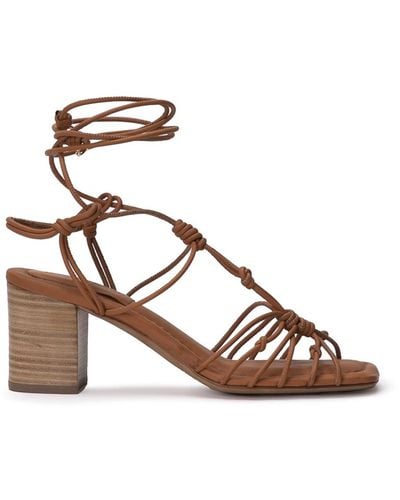 Ulla Johnson Leyna Knotted Leather Sandals - Brown