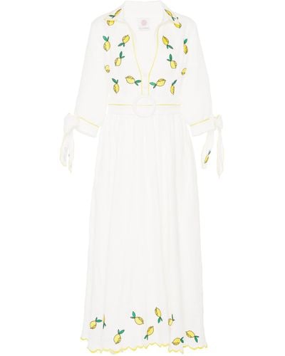 Gül Hürgel Lemon Embroidered Dress - White
