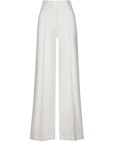 ANDRES OTALORA Sandona High-rise Wide-leg Trousers - White