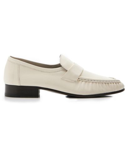 The Row Leather Loafers - White