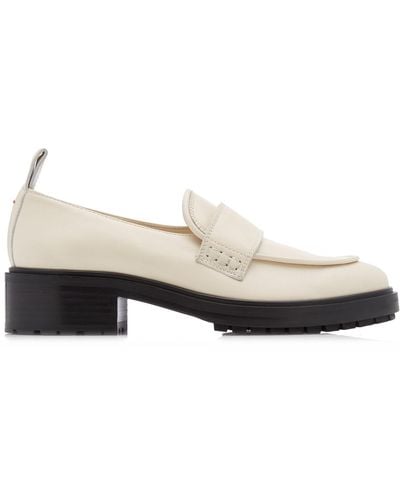 Aeyde Ruth Leather Loafers - White