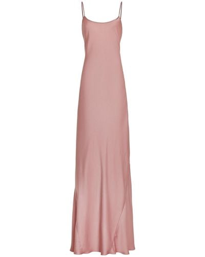 Victoria Beckham Satin Maxi Cami Dress - Pink