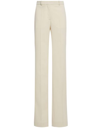 Del Core Wool Straight-leg Trousers - White