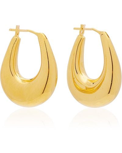 Sophie Buhai Large Etruscan 18k Gold Vermeil Hoop Earrings - Metallic