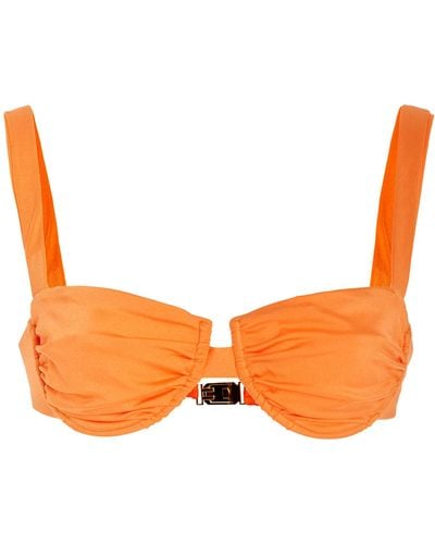 Cin Cin Ariel Ruched Bikini Top - Orange