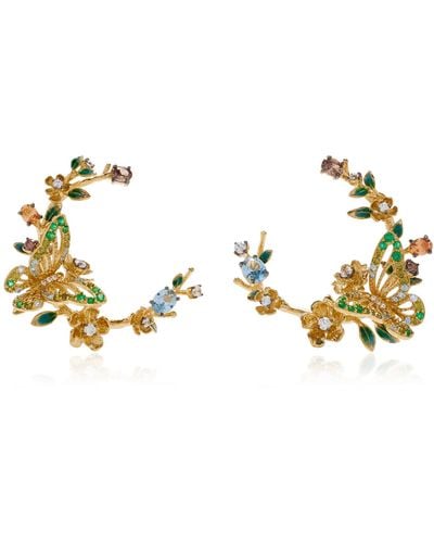 Anabela Chan Orchard Garland 18k Yellow Gold Multi-gem Earrings - Metallic