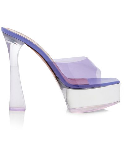 AMINA MUADDI Dalida Pvc Platform Sandals - Purple