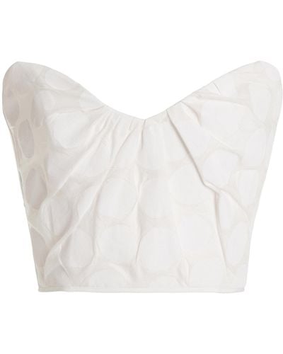 Maticevski Immortelle Cotton Bustier Top - White
