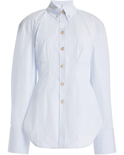 Rosie Assoulin Cinched Cotton Shirt - White