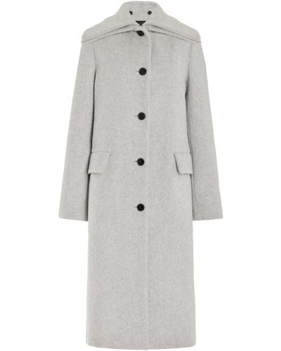 Proenza Schouler Brushed Wool-blend Coat - Gray