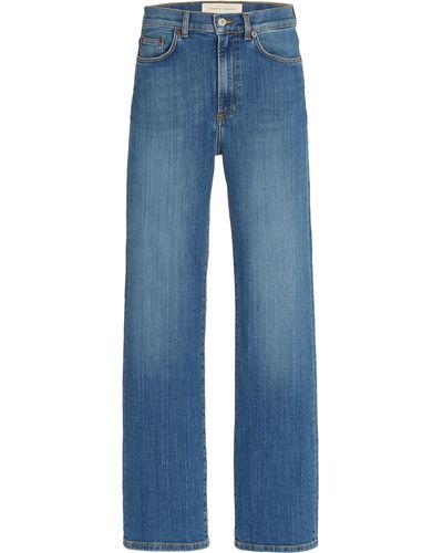 Jeanerica Eiffel Stretch High-rise Straight-leg Jeans - Blue