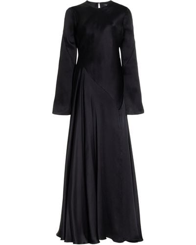 Moré Noir Julia Silk Maxi Dress - Black