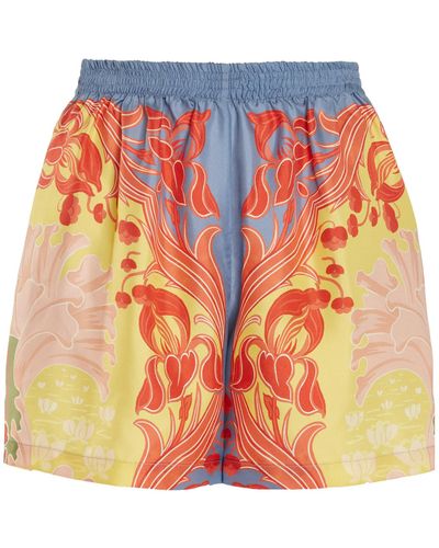 Etro Exclusive Printed Silk Shorts - Multicolour