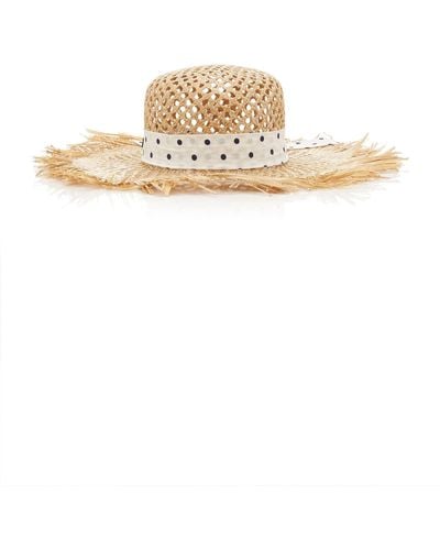 Miu Miu Frayed Straw Sun Hat - Multicolor