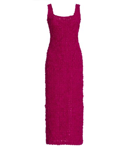 Mara Hoffman Sloan Textured Midi Dress - Purple