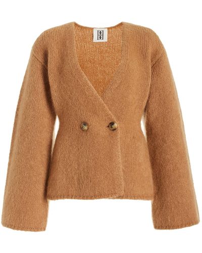 By Malene Birger Exclusive Double-breasted Wool-mohair Cardigan - Natural