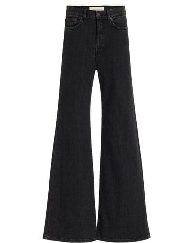 Jeanerica Fuji Stretch High-rise Flared-leg Jeans - Black