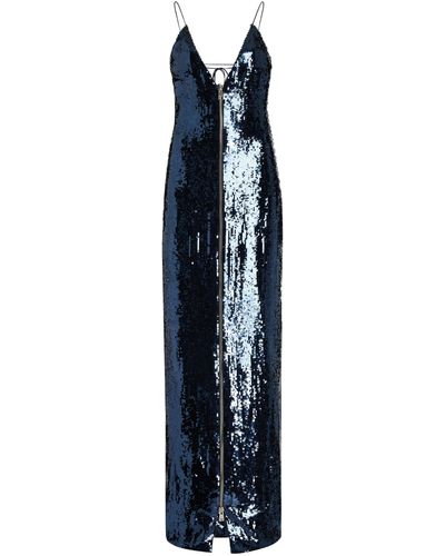 Brandon Maxwell Verity Sequined Slip Gown - Blue