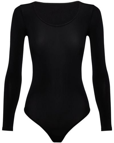 Wolford Buenos Aires Jersey Thong Bodysuit - Black