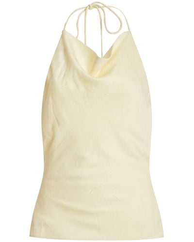Significant Other Draped Halter Top - Natural