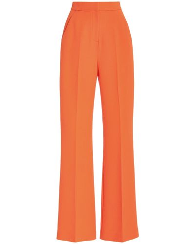 David Koma Flared-leg Wool Trousers - Orange