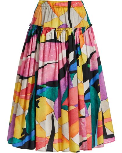Mara Hoffman Alejandra Printed Organic Cotton Midi Skirt - Multicolour